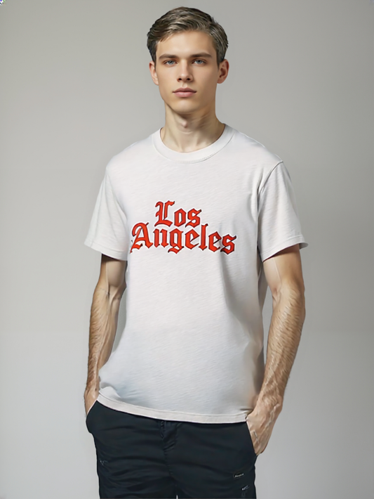 H&M Los Angeles T-Shirt With Backprint Drop Shoulder