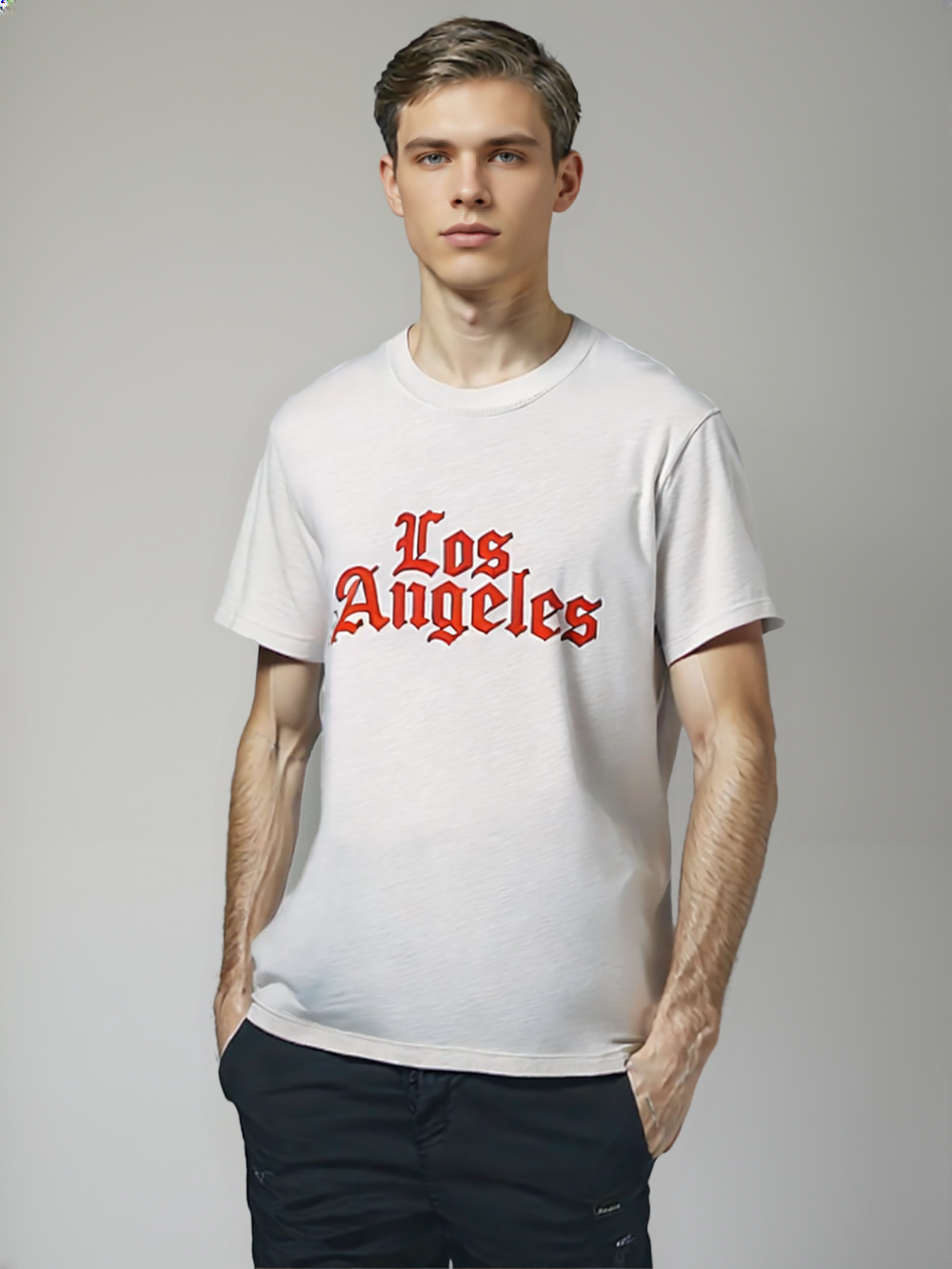 H&M Los Angeles T-Shirt With Backprint Drop Shoulder